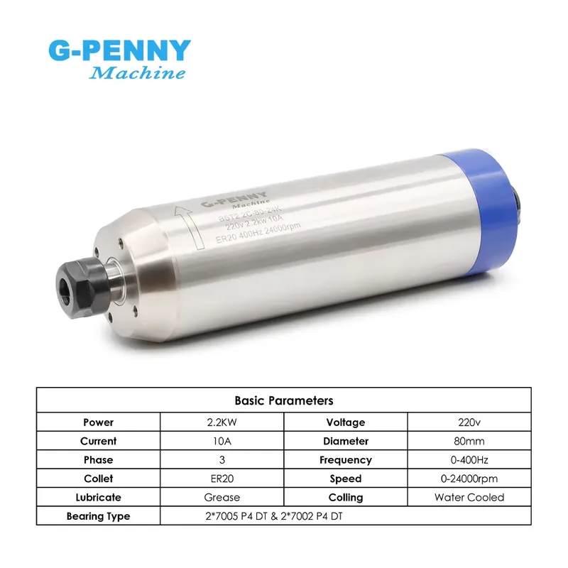 Kit de Motor de Husillo Refrig - 2.2Kw Water Cooled Spindle Kit Vfd reseña y precio